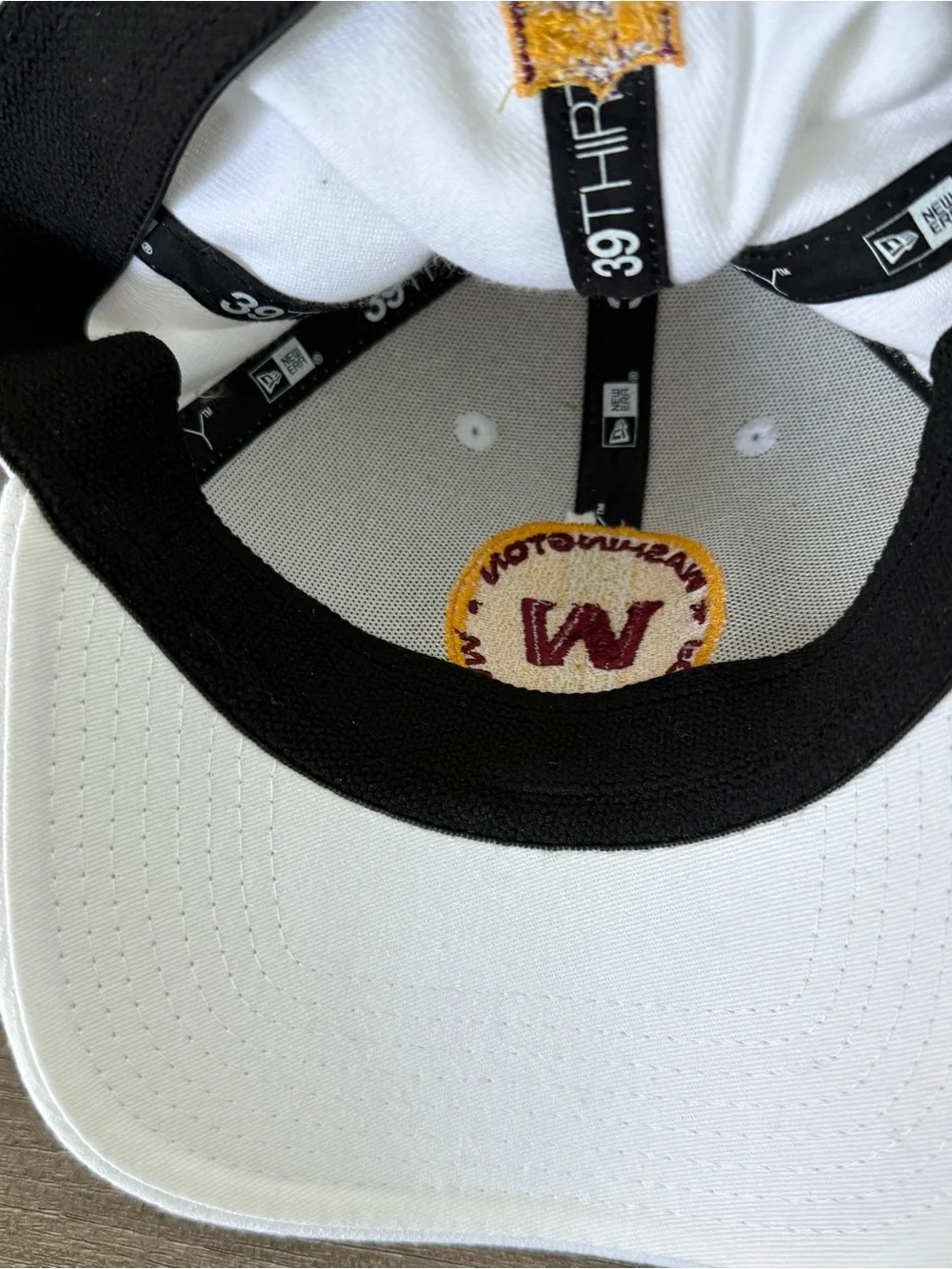 Washington Football Team New Era 39THIRTY Fitted Hat White NFL Stretch Fit S/M